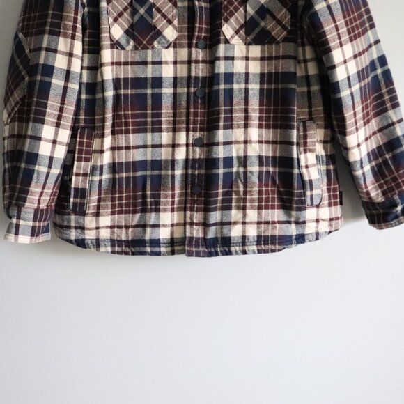 Wind River Men's Sz L HyperDri Sherpa Lined Collared Flannel Elbow Patch Jacket - Picture 13 of 16